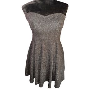 A’GACI - Strapless Mini Dress - Black/ Glitter